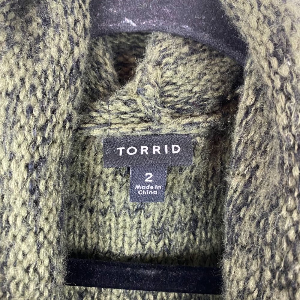 Torrid Cardigan sweater long green size 2XL - Picture 3 of 6